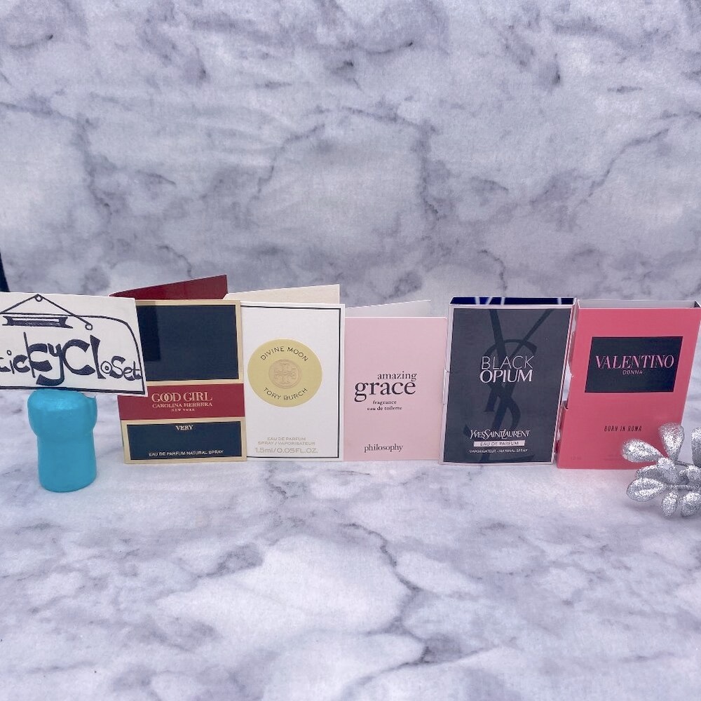 Lot of 5 CarolinaHerrera,ToryBurch,Philosophy,YvesSaintLaurent,Valentino-5pc-NEW